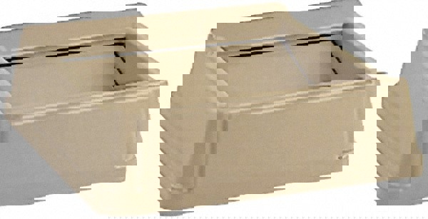 Untouchable Square Swing Top Lid, Plastic, 20.13w X 20.13d X 6.25h, Beige